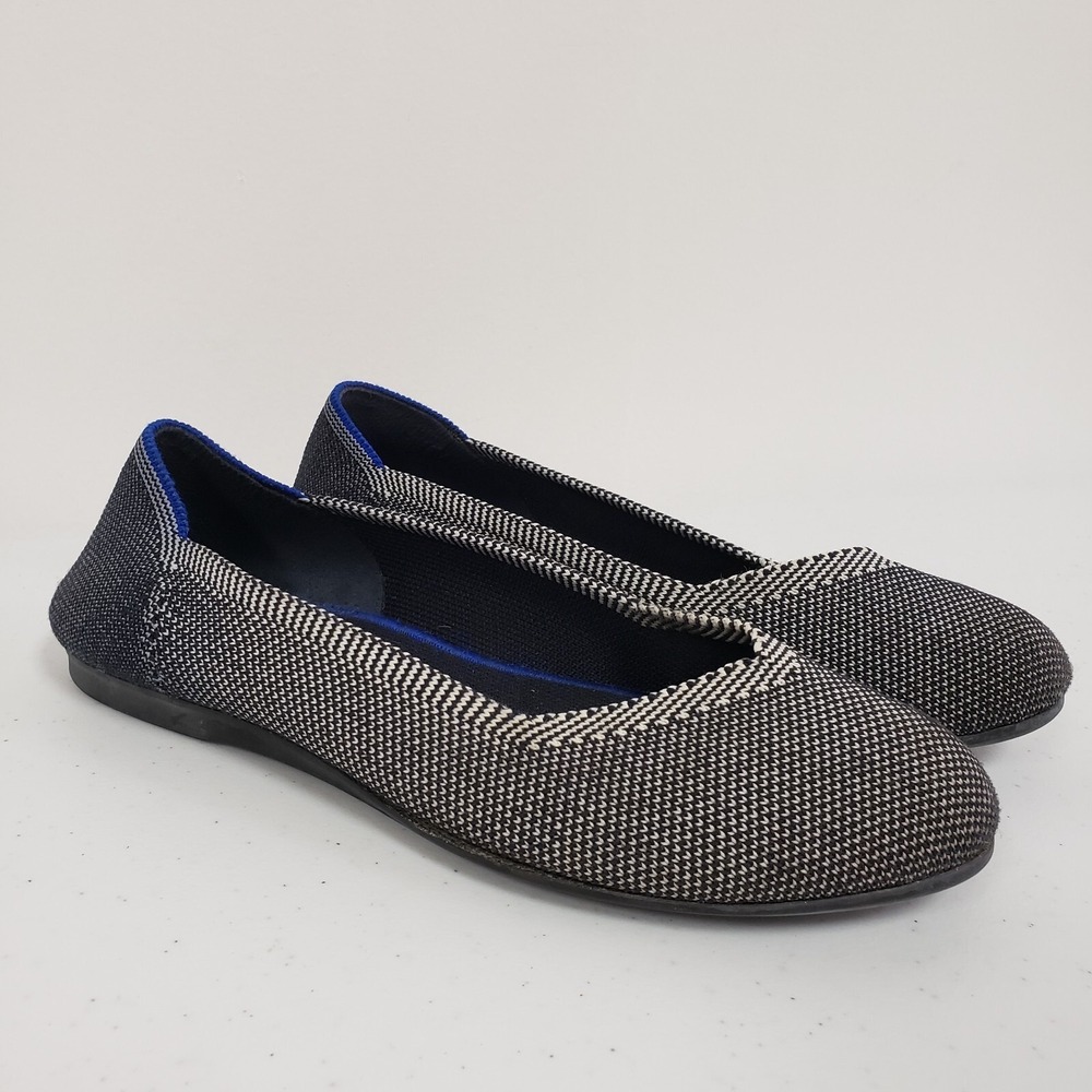 Rothy Womens‎ The Flat Round Toe Slip On Size 6.5 Birdseye Sustainable Ethical